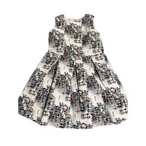 NWOT Florence Fancy Girl Sleeveless Dress Size 5-6 White Abstract Surfing